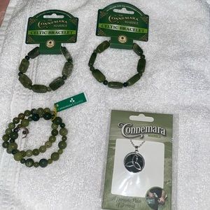 Connemara Marble Celtic Irish Jewelry Set